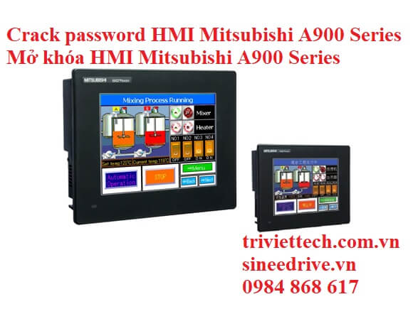 Crack/Unlock password HMI Mitsubishi A960GOT - SINEE DRIVE