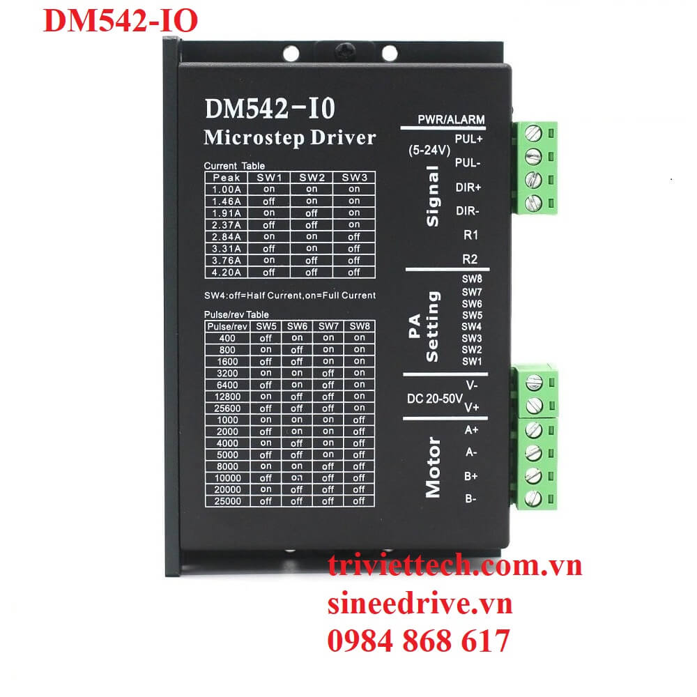 Driver điều khiển động cơ bước DM542-IO